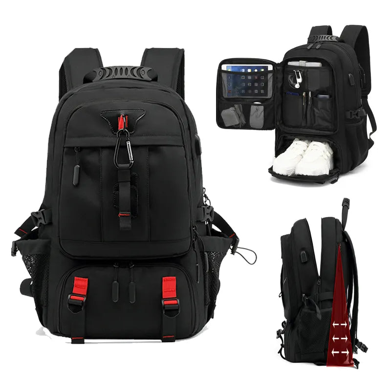 Travel Backpack 50–80L with USB Charging Port