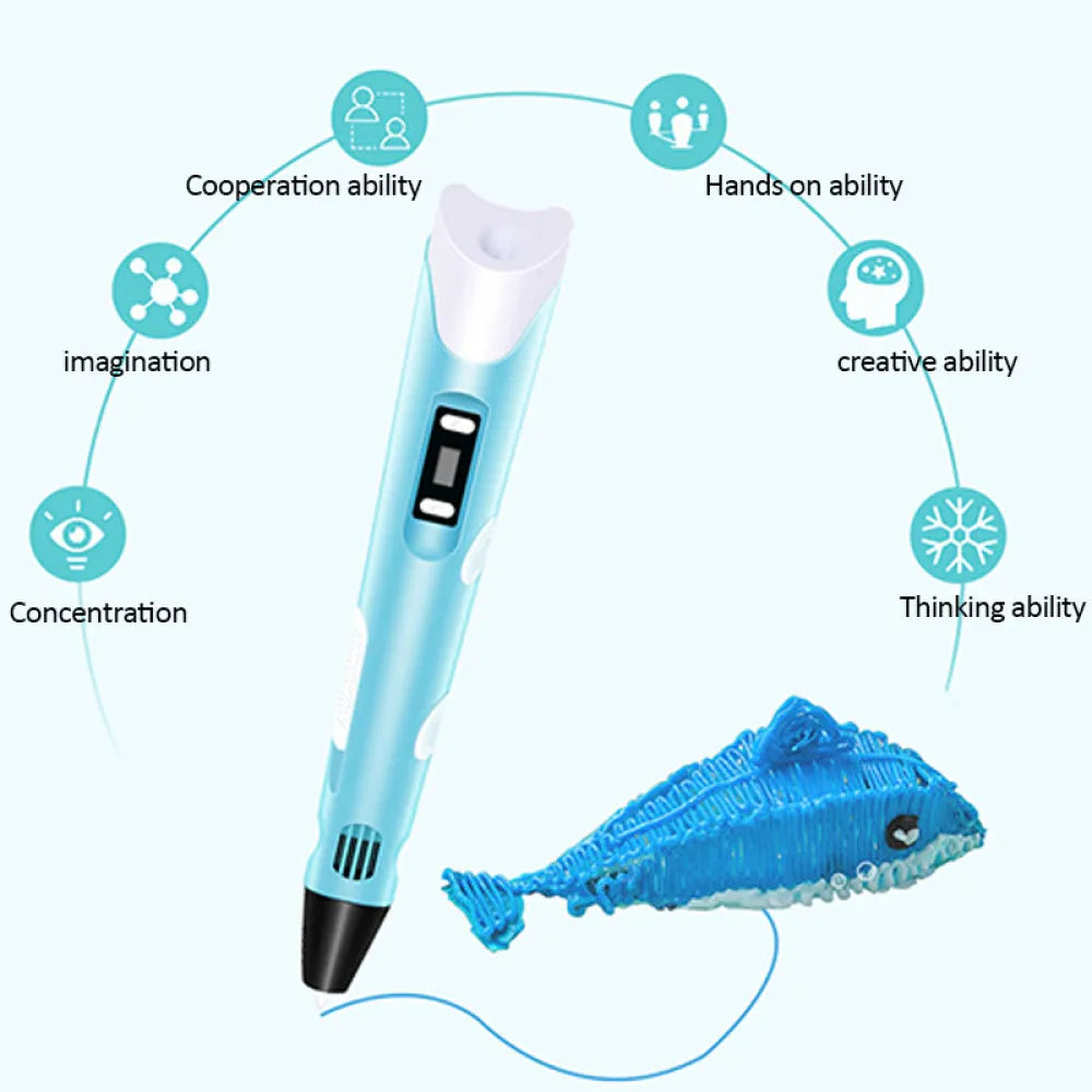 Creative 3D Art Pen Set - 100M of Colorful Filament