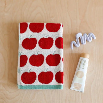 Cotton Towel with Apple Design