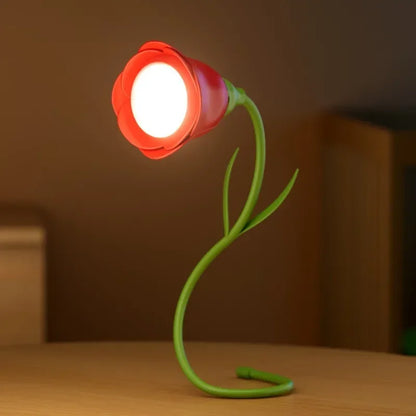 Rechargeable LED Rose Lamp – Flexible & Dimmable Night Light with 3 Colors