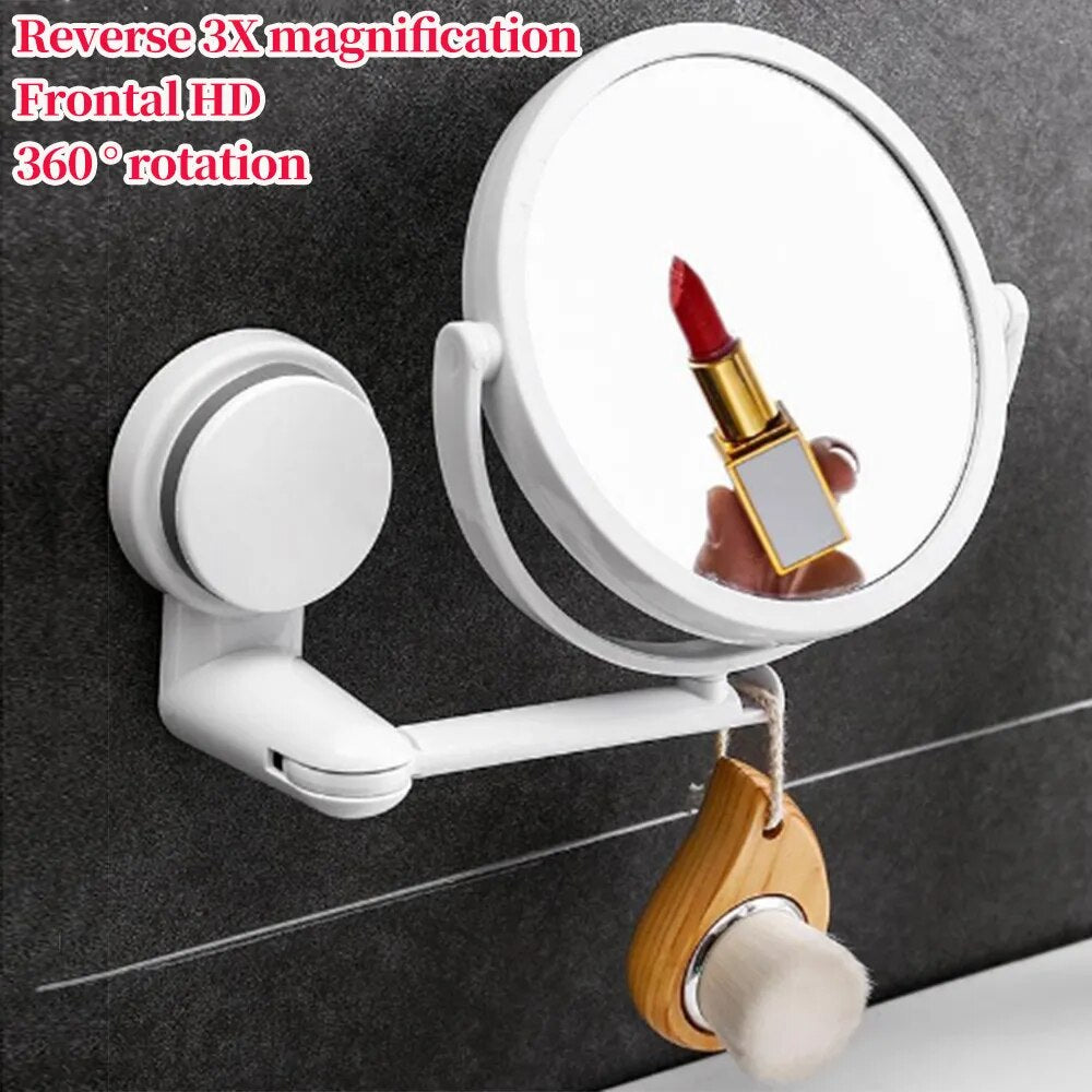 Wall Mirror with 3X Magnification and Adjustable Angles