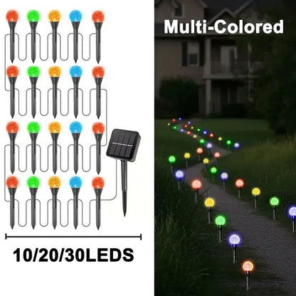 30 LED Solar String Lights | 8 Lighting Modes | Warm White or Multicolor | Perfect for Garden & Pathways