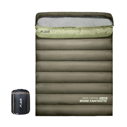 4-Season Heated Sleeping Bag for Two – Waterproof Design