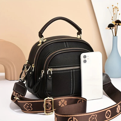 Stylish Leather Handbag for Women with Adjustable Shoulder Strap
