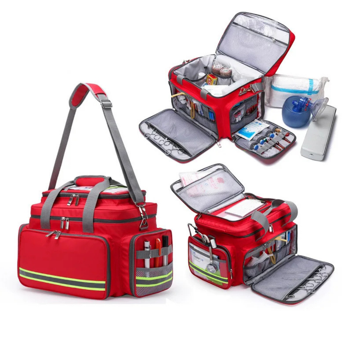 Water-Resistant Medical First Aid Kit with High Capacity