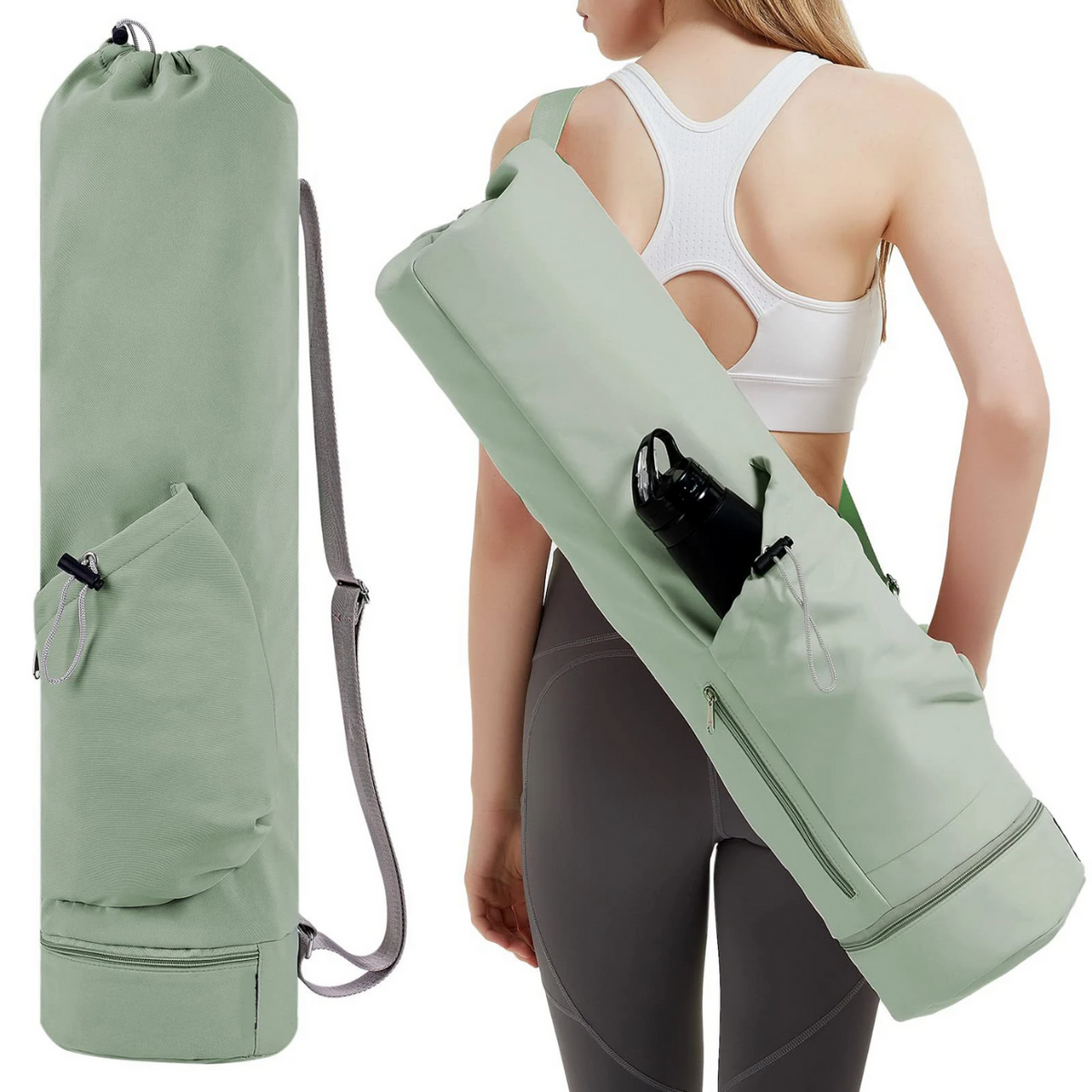 Athletic Travel Bag Featuring Water Bottle Holder