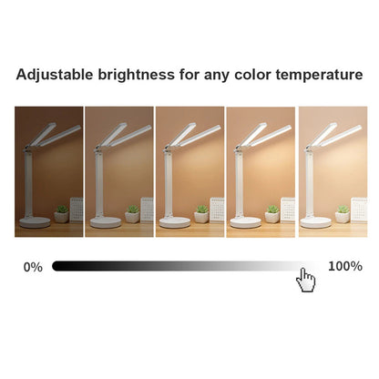 Rechargeable Dimmable Reading Lamp with Adjustable Arm and Phone Stand