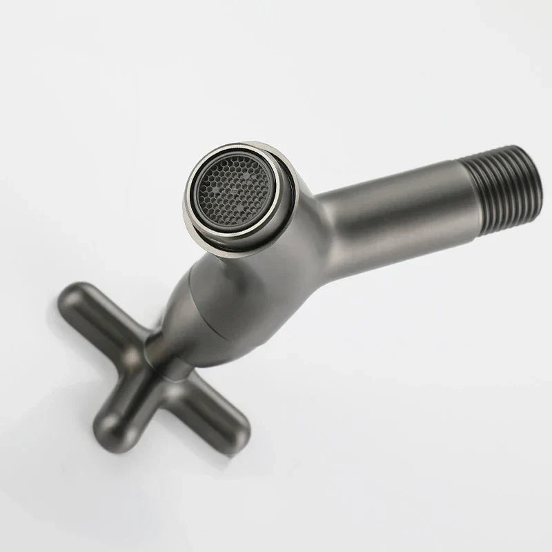 Solid Brass Wall-Mounted Cold Water Faucet
