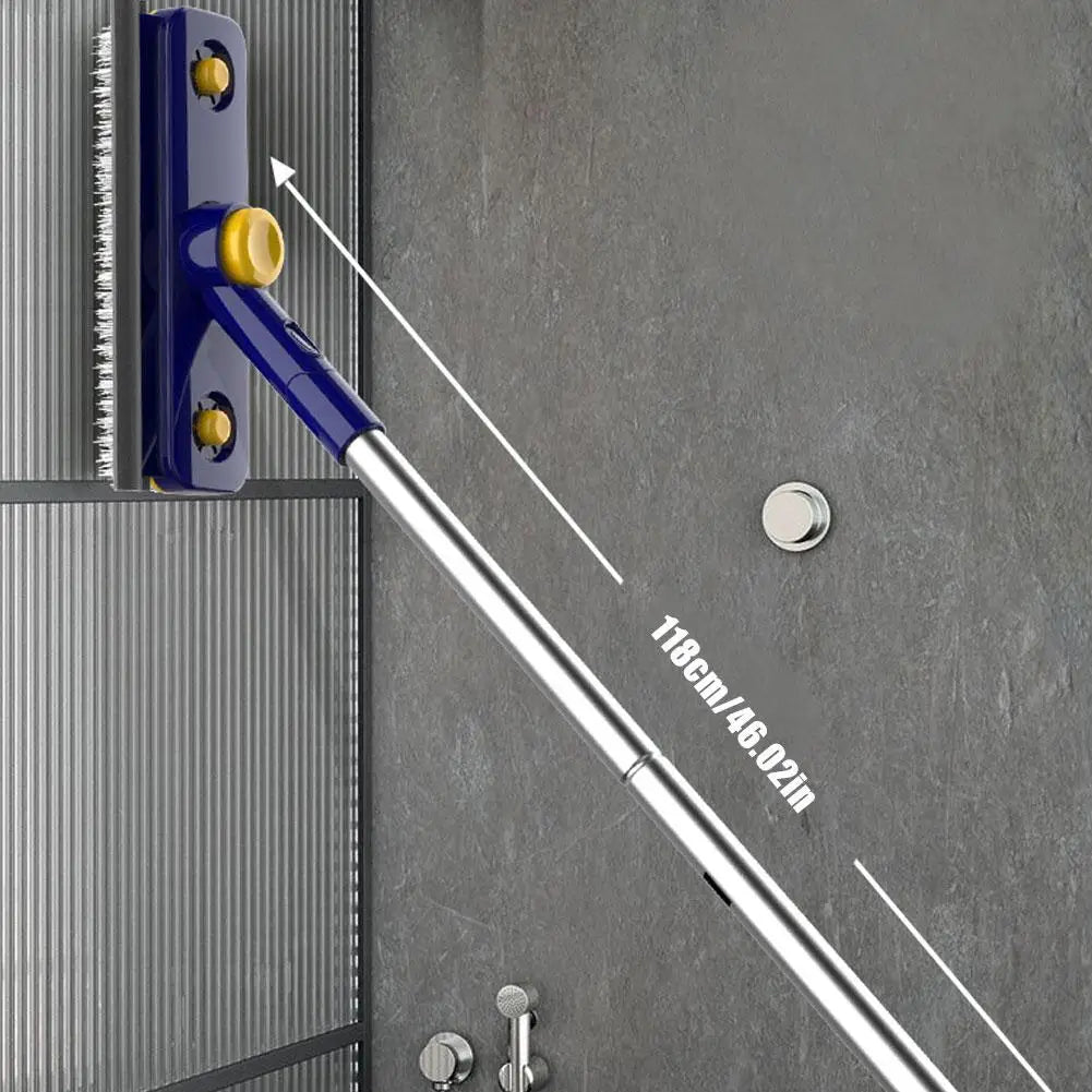 Dual-Action V-Shaped Floor Cleaner with Extended Handle