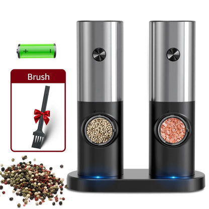 Set of Electric Mills for Salt and Pepper - Spice Grinder