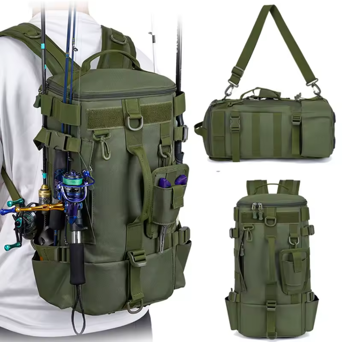 Multi-functional Waterproof Backpack for Hiking and Fishing