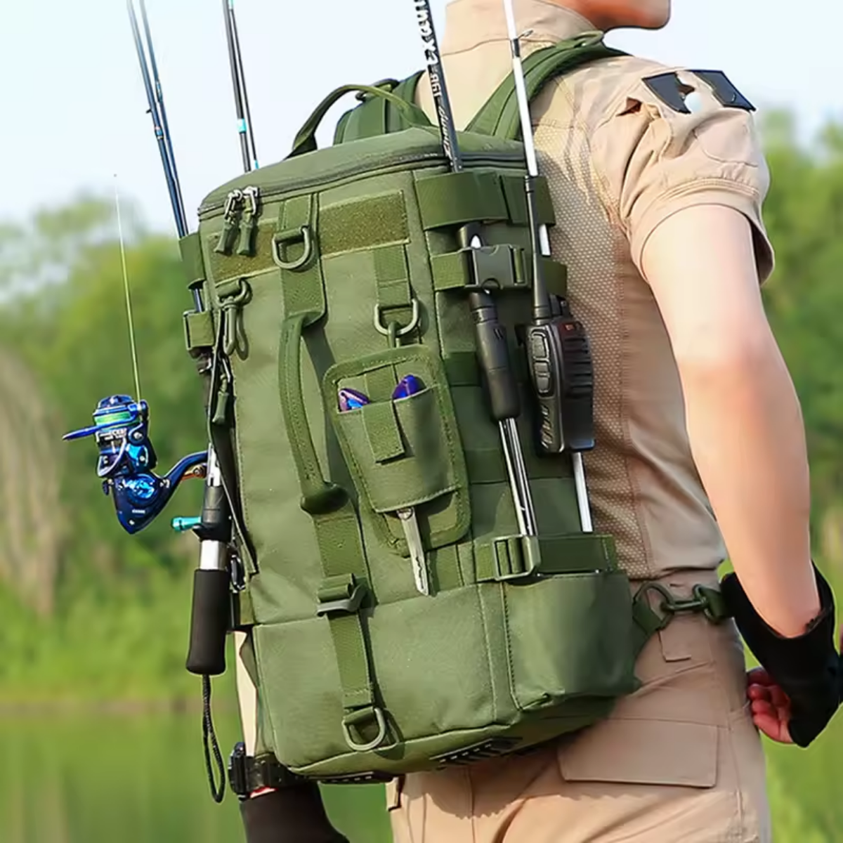 Multi-functional Waterproof Backpack for Hiking and Fishing