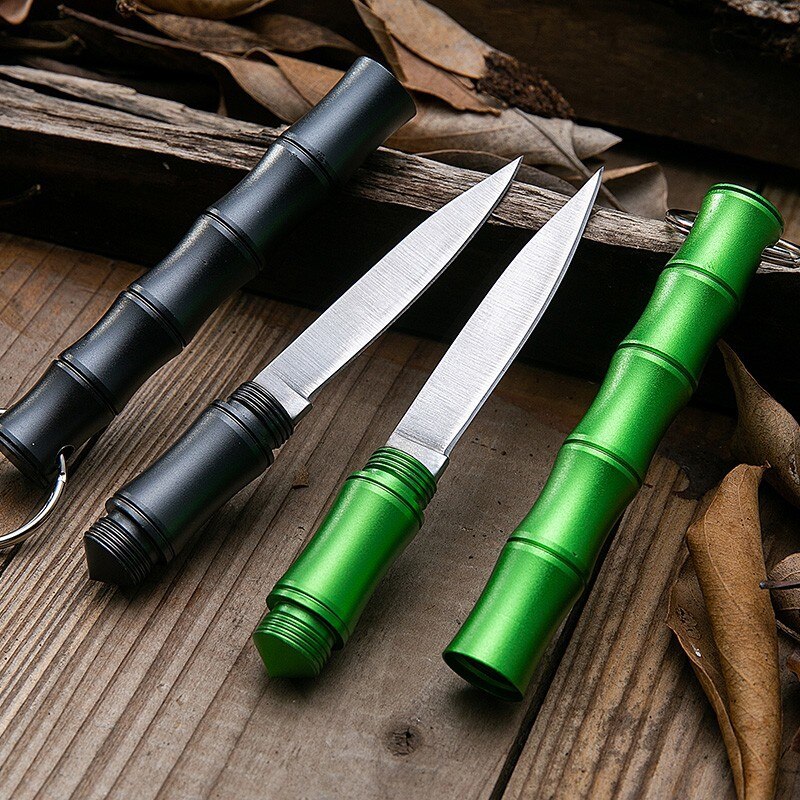 Compact Bamboo Camping Knife for Self Defense