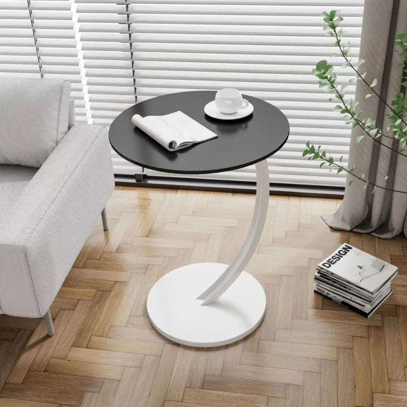 Reinforced Round Side Table for Living Room and Bedroom