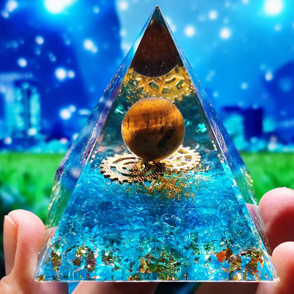 Amethyst Pendulum Orgonite Pyramid – Energy, Protection, Decoration