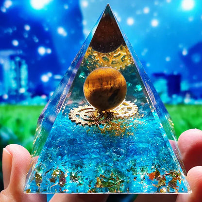 Amethyst Pendulum Orgonite Pyramid – Energy, Protection, Decoration