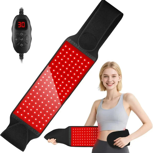 Infrared Light Therapy Wrap for Pain Relief – 660nm & 850nm Belt for Back, Waist, Shoulders & Joints