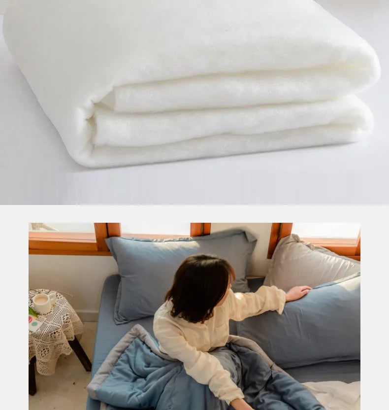 Lightweight Summer Quilt in Cotton-Polyester Blend – Washable, Skin-Friendly Solid Colour