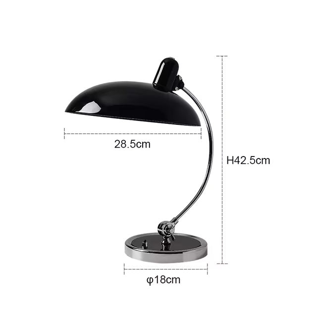 Bauhaus Style Iron Table Lamp with Soft Ambient Lighting