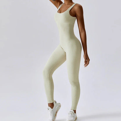 Women's Seamless Yoga Bodysuit | Quick-Dry One Piece Workout Suit