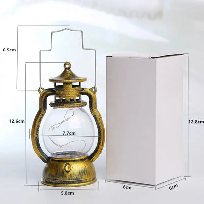 Antique-Style Portable LED Lantern - Battery Operated for Indoor & Outdoor Use