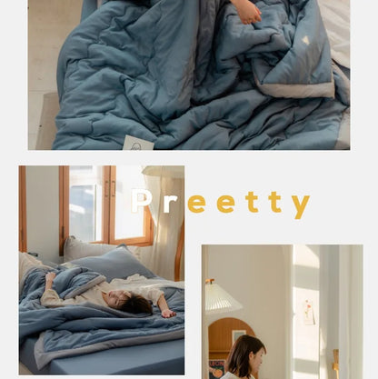 Lightweight Summer Quilt in Cotton-Polyester Blend – Washable, Skin-Friendly Solid Colour