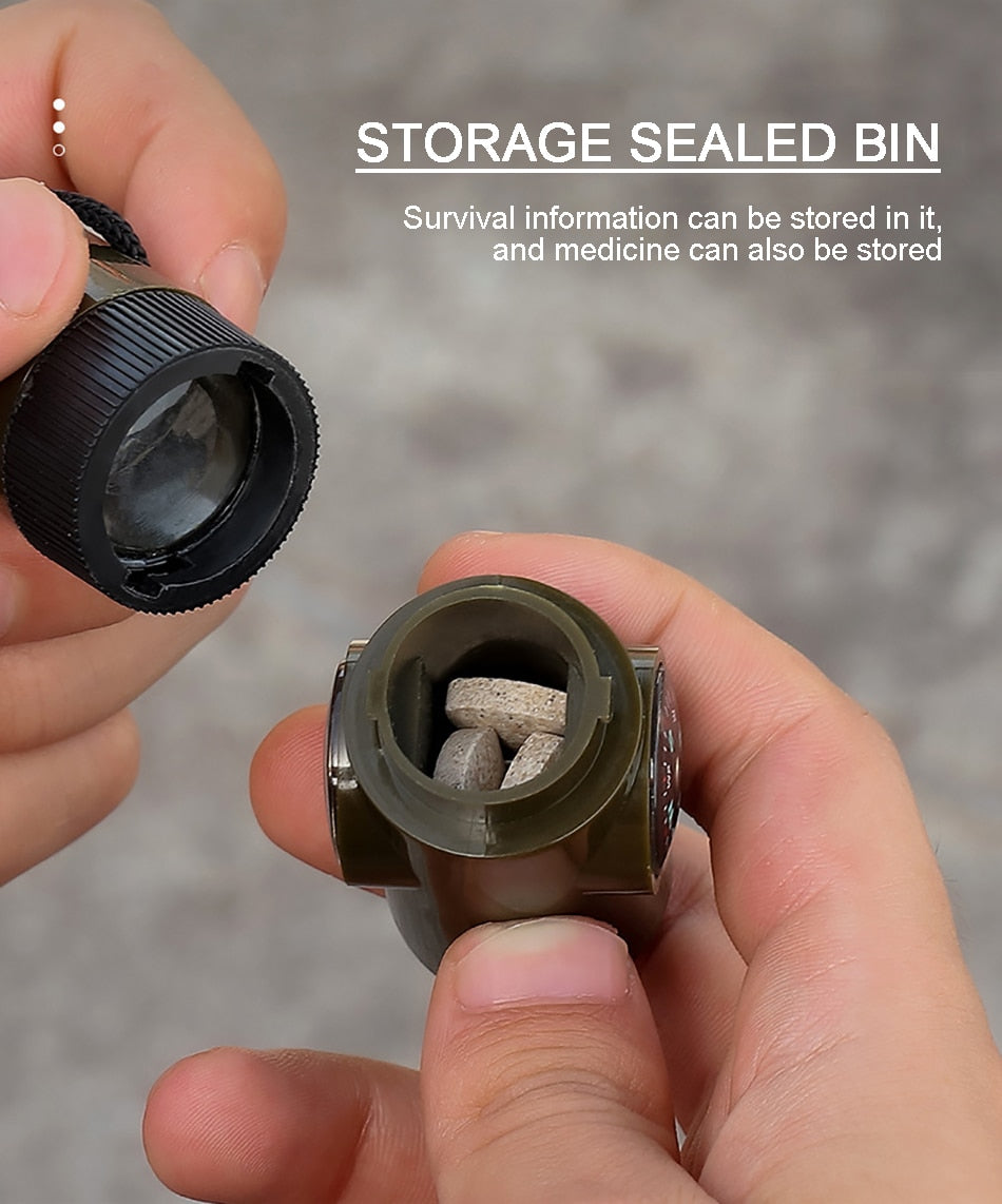 7-in-1 Compact Outdoor Camping Survival Tool