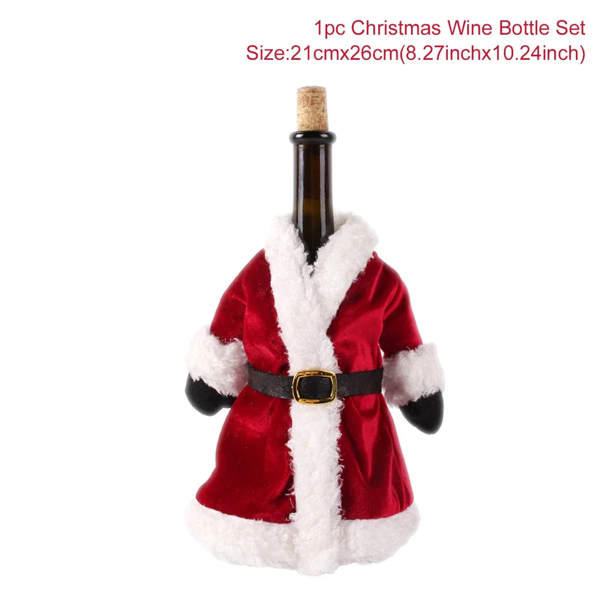 Wine Bottle Cover for Christmas Decoration 2025 | Fabric Sleeve for Wine and Champagne Bottles | Perfect Gift & Table Decor for Christmas & New Year 2026