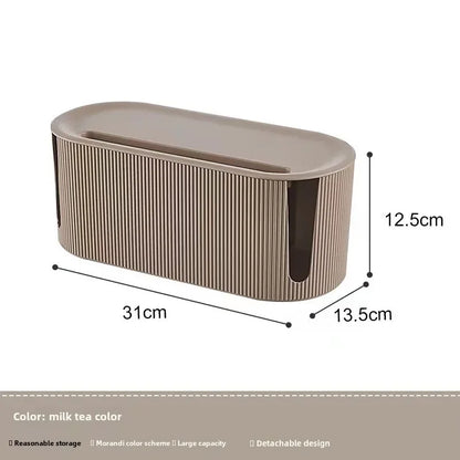 Cable Management Box with Lid – Dust Protection for Outlets & Charging Cables – 32×13×12 cm