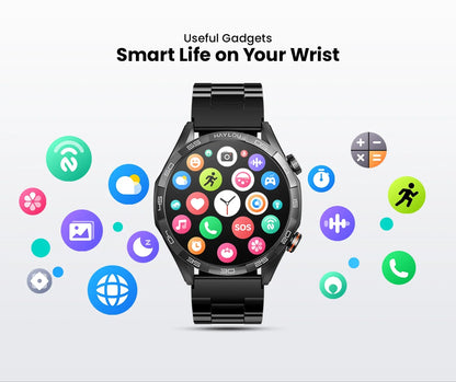 Smartwatch with 1.58" AMOLED Screen, Bluetooth Calling, 100+ Sports Modes & 24-Hour Health Tracking