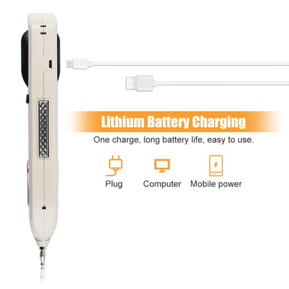 Rechargeable Massage Pen with LCD, 10 Intensity Levels, Needle-Free Tips