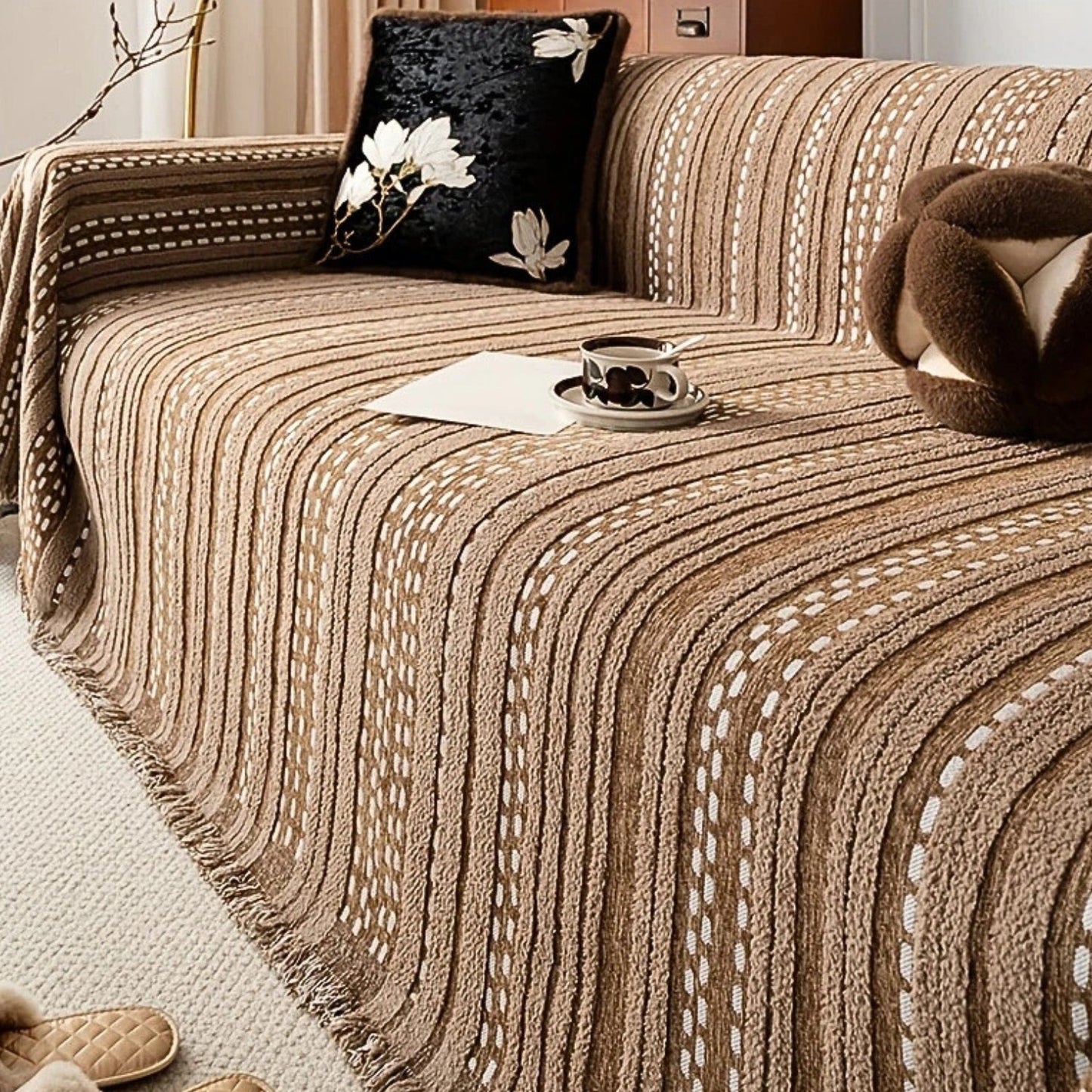 Desert Dream Plush Bohemian Sofa Protector Blanket