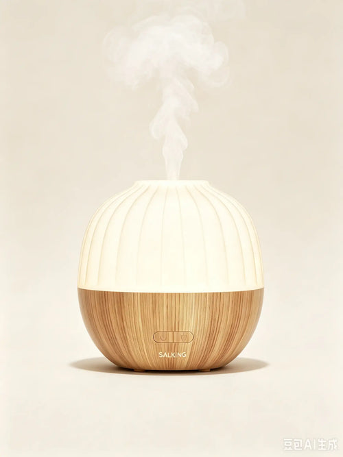 Nature-Inspired Ultrasonic Essential Oil Diffuser with LED Light