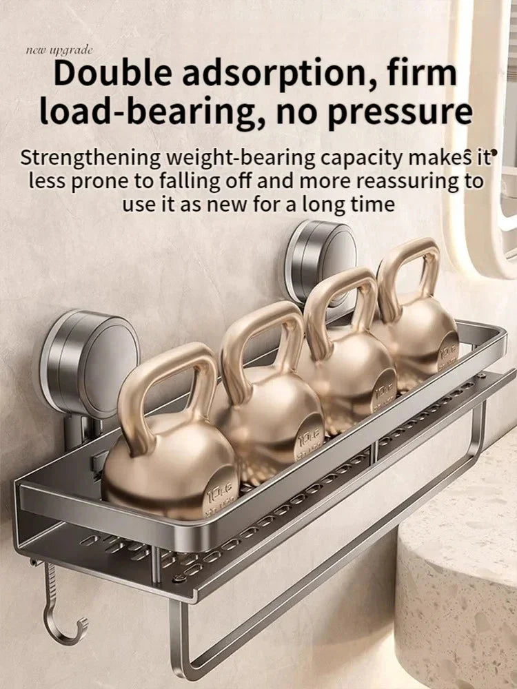 Suction Shelf Organizer | No Drill | Quick Dry Rack | AquaHold