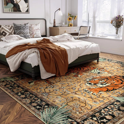 Jungle Majesty Tiger-Themed Area Rug