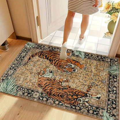 Jungle Majesty Tiger-Themed Area Rug