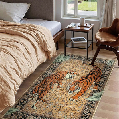 Jungle Majesty Tiger-Themed Area Rug