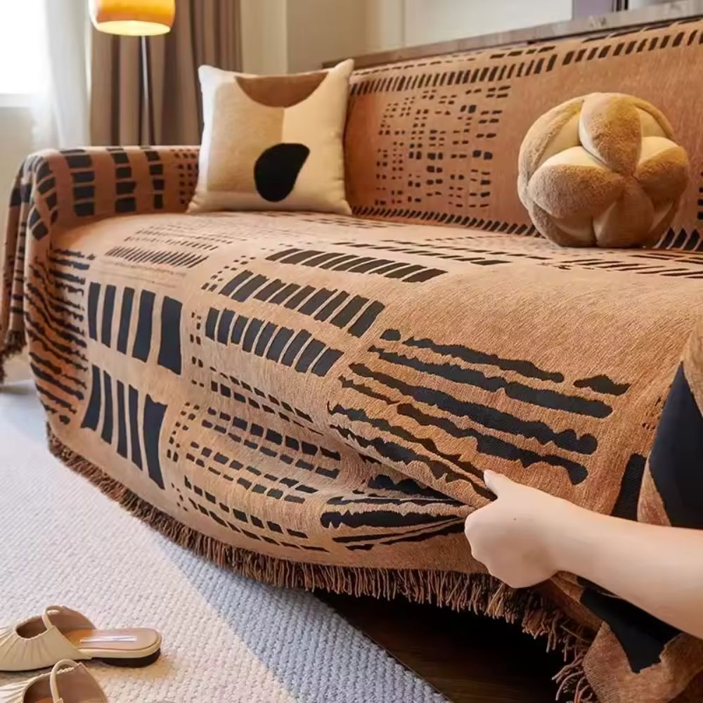 Chic Geometry Reversible Sofa Protector