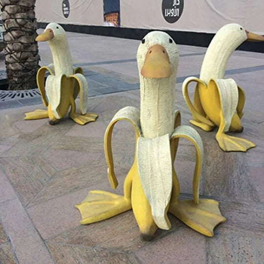 BananaDuck Decorative Figure – Fun Resin Accent for Indoor or Outdoor Use