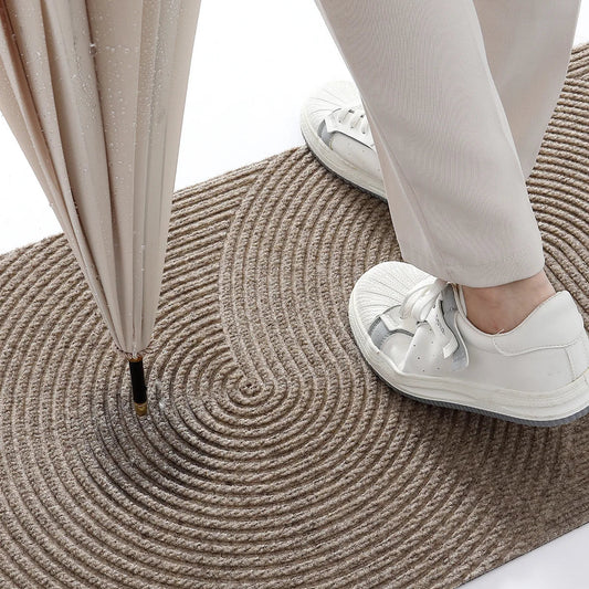 3D Groove Door Mat Made of Durable Polyester with Non-Slip Backing for Indoor and Outdoor Use