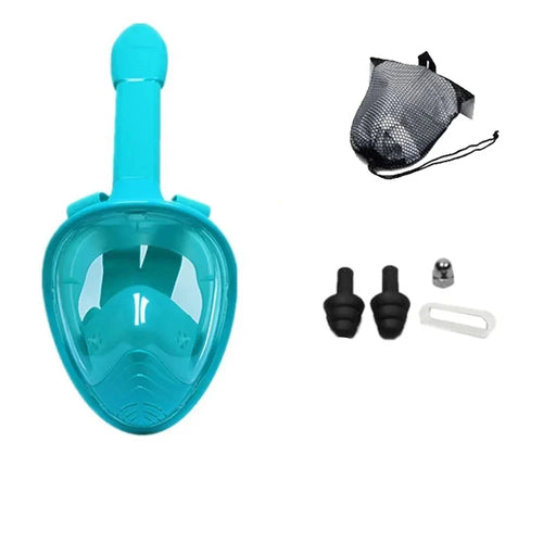 Full Face Snorkel Mask | 180° View | Anti-Fog & Leak-Proof | Kids & Adults