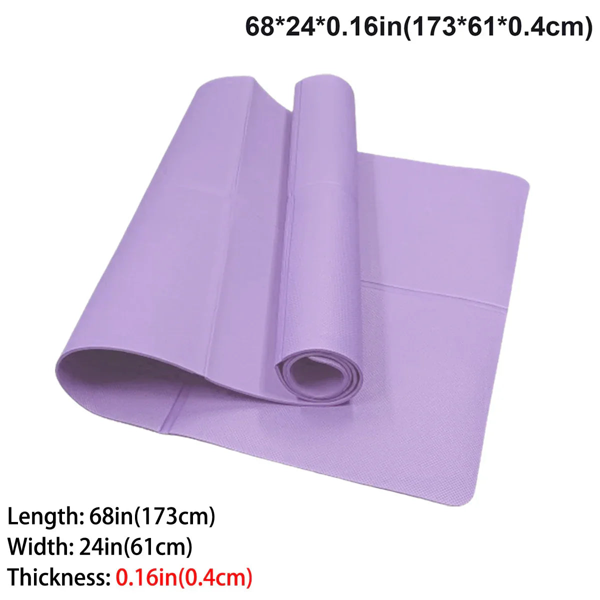 Foldable Yoga Mat | EVA Material | 3–6 mm Thickness | Lightweight & Non-Slip | 173x60 cm