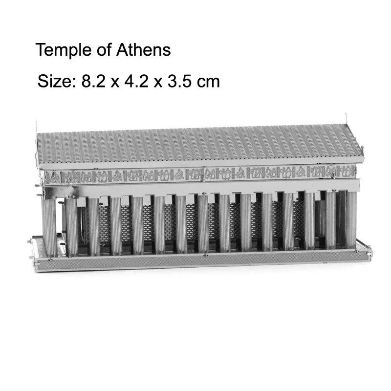 3D Metal Puzzle Set of Global Landmarks: Build and Discover Famous Structures