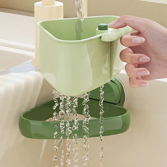 Corner Drain Basket for Kitchen Sink | Quick Release & Suction Cup