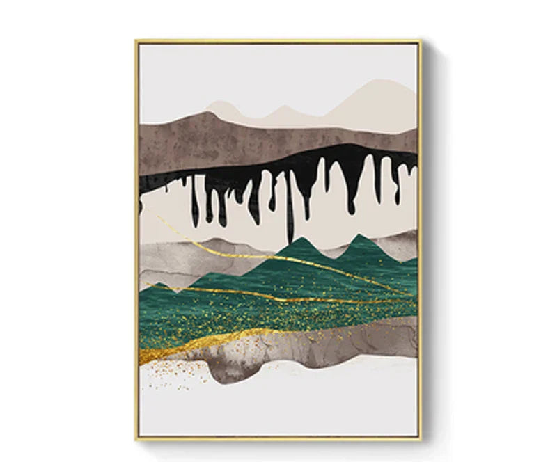Serene Mountain Abstract Canvas Art for Stylish Spaces