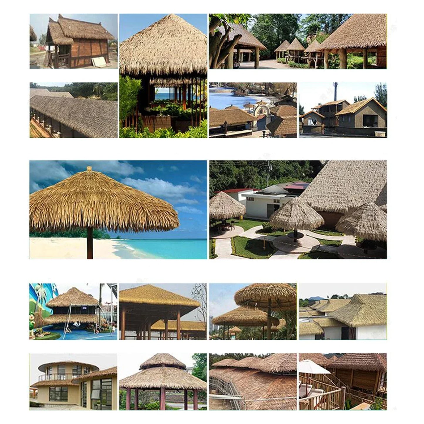 Weatherproof UV-Resistant Palm Thatch for DIY Projects