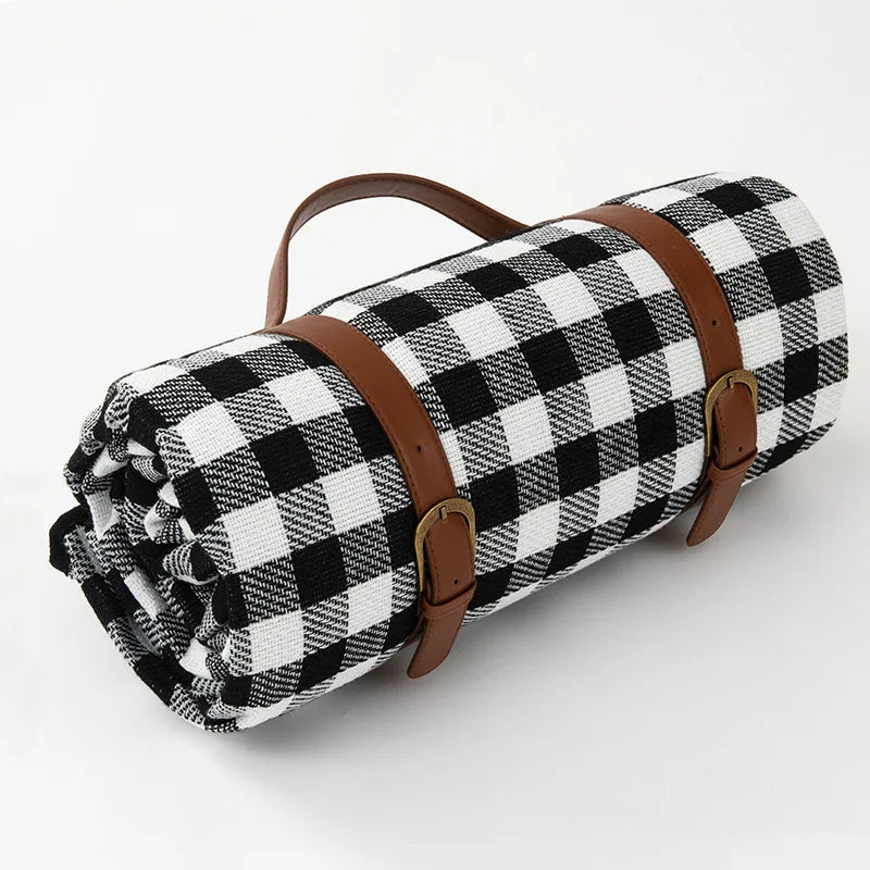 Waterproof Picnic Blanket with Carry Strap – Foldable NovaPlaid Design