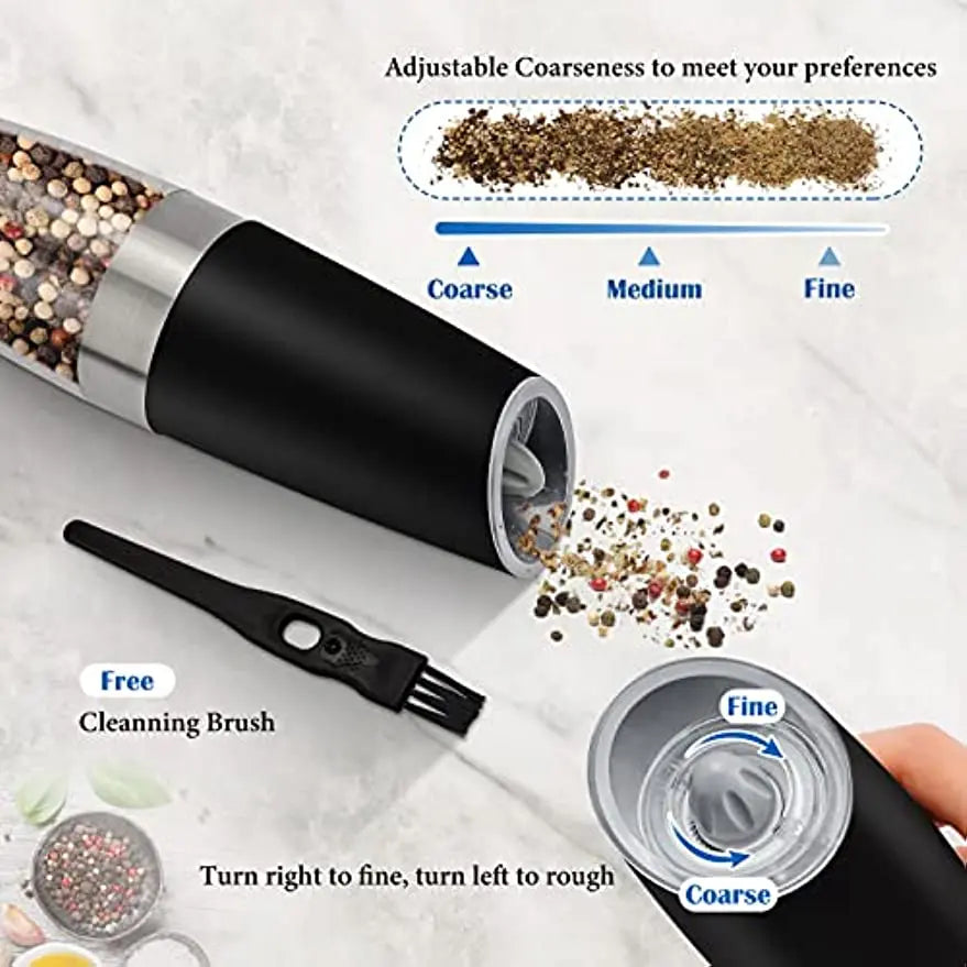 Automatic Gravity Electric Spice Grinder for Salt, Pepper and Cumin