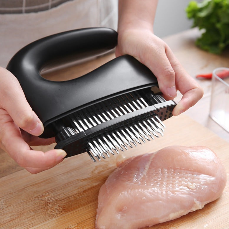 Meat Tenderizer with 48 Blades – Stainless Steel Meat Pounder