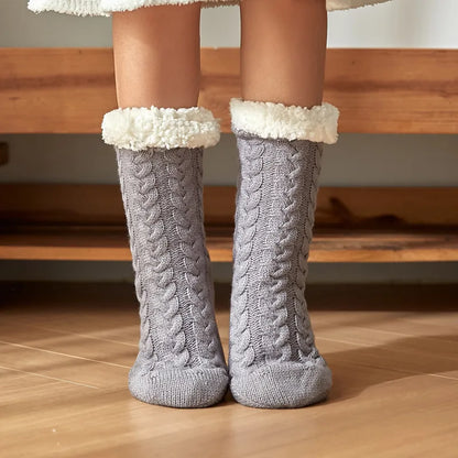 Women's Cozy Socks – Soft & Fluffy, Non-Slip Fleece Design, Winter & Home Use